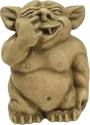 Design Toscano Picc-a-Dilly Nose Gargoyle Statue, Medium: Gothic Stone, Polyresin, Outdoor Gargoyle Statue, Fantasy, Statue