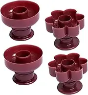 LIFKICH 4Pcs Nonstick Decorative Donut Mold for DIY Baking Round Cake Molds for Unique Desserts Reusable Kitchen Tool for Homemade Doughnuts and Pastries