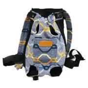 ANYWAGS Pet Carrier Light Blue Pattern Strand 3XL Denim Breathable Travel Backpack for Large 3XL Pets with Pockets for Carrying Supplies
