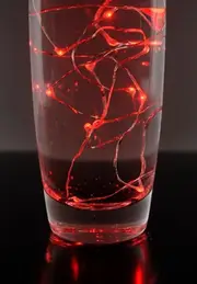 2 x Red Micro LED Party Night Light - Batteries Included