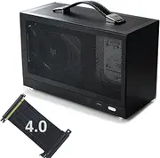 S300 Portable 8L Mini-ITX Case with PCIe 4.0 Riser Cable, Advanced Vented Panel, Front Type-C USB3.0 Ports, Dual Slot GPU, SFF Small Form Factor PC Chassis