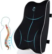 Lumbar Support Memory Foam Back Cushion for Office Chair Car Seat Game Chair