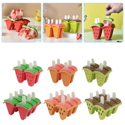 Fruit Moulds Ice Cream Mold Icy Pole Jelly Pop Popsicle Maker Mould Tray LR