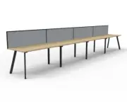 New RapidLine Eternity 4 Person Desk 6000mm (1500mm per person) Single Sided Met