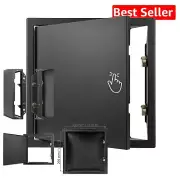 Lightweight 12" Anthracite Steel Access Hatch - Reversible Design & Easy Install