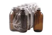Bottle Glass Amber 200ml with Cap 10 Pack