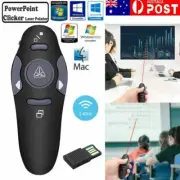 2.4 GHz USB Wireless Presenter PPT Clicker Remote Red Laser Mac Laptop Computer