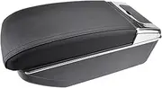 LUMIXE Center Centre Console Car Cup Holder Storage Box Armrest Dual Arm Rest, for Mazda, 2 Demio 2008-2013 Armrest Lids(Black thread)