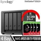 Synology群暉科技 DS923+ NAS 搭 Seagate IronWolf 4TB NAS專用硬碟 x 4