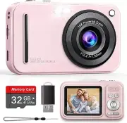 4K Digital Camera with SD Card Autofocus 48MP Point and Shoot 16X Zoom AntiShake