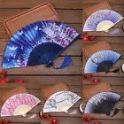 Chinese Style Folding Fans Silk Bamboo Hand Held Fan Wedding Party Dance Fans