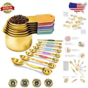 7-Piece Magnetic Stainless Steel Measuring Cups & Spoons Set for Stylish Cooking