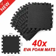4x 10pce EVA Mat 29cm x 29cm Black