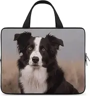 Laptop Case Sleeve Shockproof Computer Carrying Bag Border Collie Laptop Bag Tote Lightweight Notebook Case Cover Traveling Briefcase Handle Bags for Travel Business 17inch