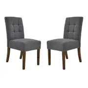 Set of 2 - Jessie Dining Chair - Mid Grey