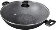 Pyrolux Pyrostone Wok with Lid 36 Cm Black