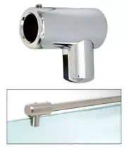 CRL Polished Chrome Support Bar U-Bracket for 3/8" and 1/2" Glass S5CH