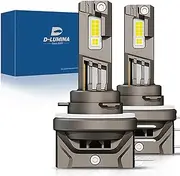 D-Lumina H15 LED Canbus Bulb 55W 10000lm Car Lamp Conversion Kit 6000K Seoul CSP Chip, 2 pieces