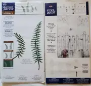 Plaid Stencil Decor Murals Ferns and Picket fence New In Package