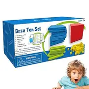 Base Ten Blocks for Math | Manipulatives Cubes Toys Math Game - Educational Toys, Preschool Learning Counting Blocks for Number Concepts & Place Value