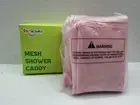 Famichan Mesh Shower Caddy Bag Tote Pink New (Damaged Box)