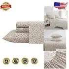 Breathable Floral Full Bedding Set - 100% Cotton Percale Sheets for Cozy Comfort
