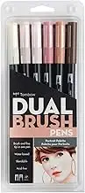 Tombow Dual Brush Pen Art Markers, Portrait, 6-Pack, DBP6-56165