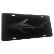 Shark Heavy Duty Aluminum License Plate Matte Blk S1