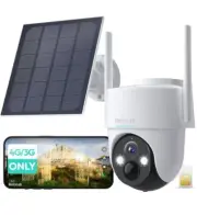 4G LTE Security Camera Wireless Outdoor, 4G LTE/3G GSM Only, 2K Solar Powered