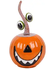 National Tree Company 15in Halloween Floating Eyes Metal Pumpkin Decoration