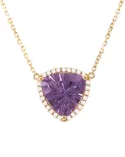 14K 2.83 ct. tw. Diamond & Amethyst Necklace