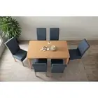 Allegro Dining Table + 6X Mesi Chair 7 Piece Set Natural fabric,oak Dining Sets