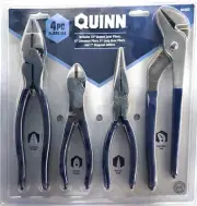 Quinn 64262 4Pc Set Pliers Groove Joint, Linesman, Long Nose, Diagonal