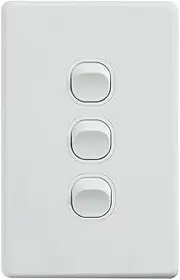 4C | Classic 3 Gang Switch 250V 16AX | Vertical