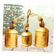 Set of 3 Rustic Harmony Bells Decorative Christmas Bell Large Vintage 3"-4"-5"