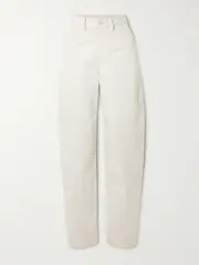 [LEMAIRE] LEMAIRE - Twisted High-rise Barrel-leg Jeans - White - FR 42 FR 42 White