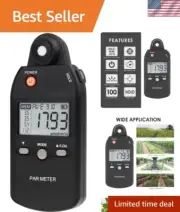 Quantum PAR Meter Full-Spectrum High Precision PPFD Tester for Photosynthetic...