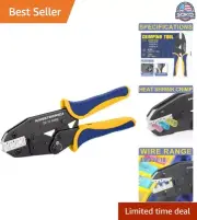 Wire Terminal Crimper - Crimping Tool for Heat Shrink Connectors - Ratchet
