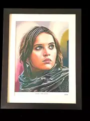 Jyn Erso**Topps Living Set Star Wars Framed Art 10x14 Poster**SHORT PRINT*81/100