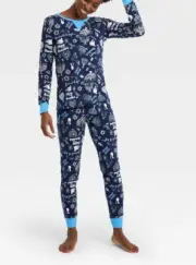 Wondershop Women's Holiday Hanukkah Print Matching Pajama Set Blue Size XXL NWT