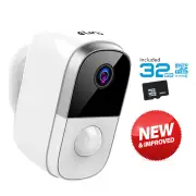 Elinz Wireless IP Camera 1080P WiFi Security CCTV Wire-Free Battery Waterproof Smart 32GB