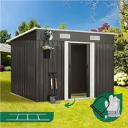 Livsip Garden Shed 2.38x1.31M Outdoor Storage Sheds With Metal Base Workshop Cabin