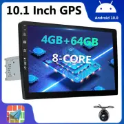 1DIN Android 10.0 Car Stereo Head Unit GPS Navi Radio 64GB HDMI DSP AM 10.1 Inch
