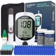 Metene TD-4116 Blood Glucose Monitor Kit 100 Glucometer Strips 100 Lancets 1 ...