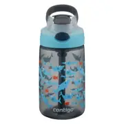 Contigo Gizmo Kids Drink Bottle Charcoal Sharkbait Graphic 420ml Flip Autospout