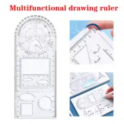 Multifunctional Ruler Geometric Drawing Template Measuring Drafting Tool Set