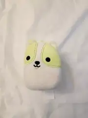 Squishmallow Mini Reginald Neon Green Corgi Dog Hanging Plush Ornament 4.5”