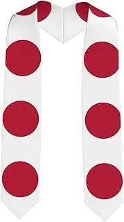 [EdWal] Japanese flag print Graduation Stole and Sash Class for Unisex Adult Honor Stole Honor Stole of 2025