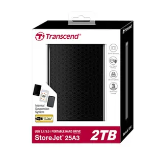 【Transcend創見】1TB USB3.1 StoreJet 25A3 隨身硬碟 原廠公司貨 外接式硬碟 1T 2T