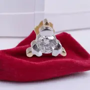Exquisite 0.07 Cts Round Brilliant Cut Diamond Nose Stud in 18K Yellow Gold
